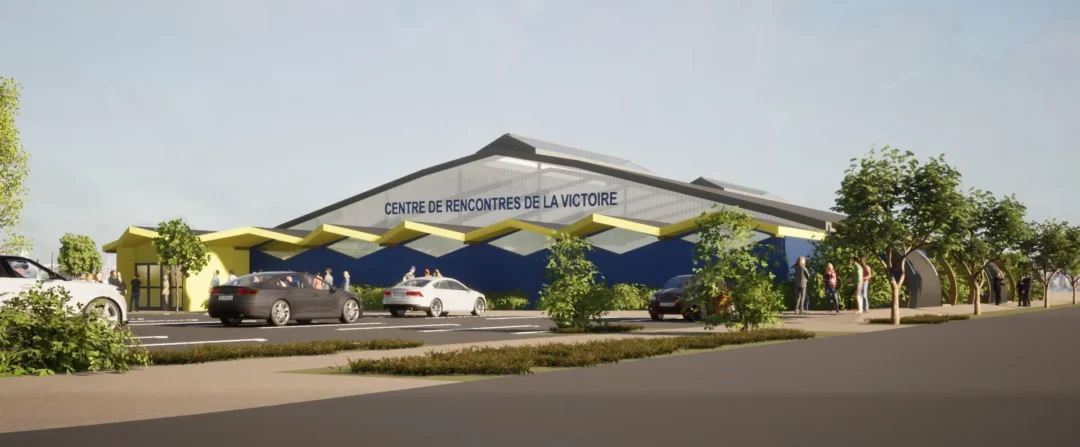 Centre de Rencontres de la Victoire, parking et arbres.